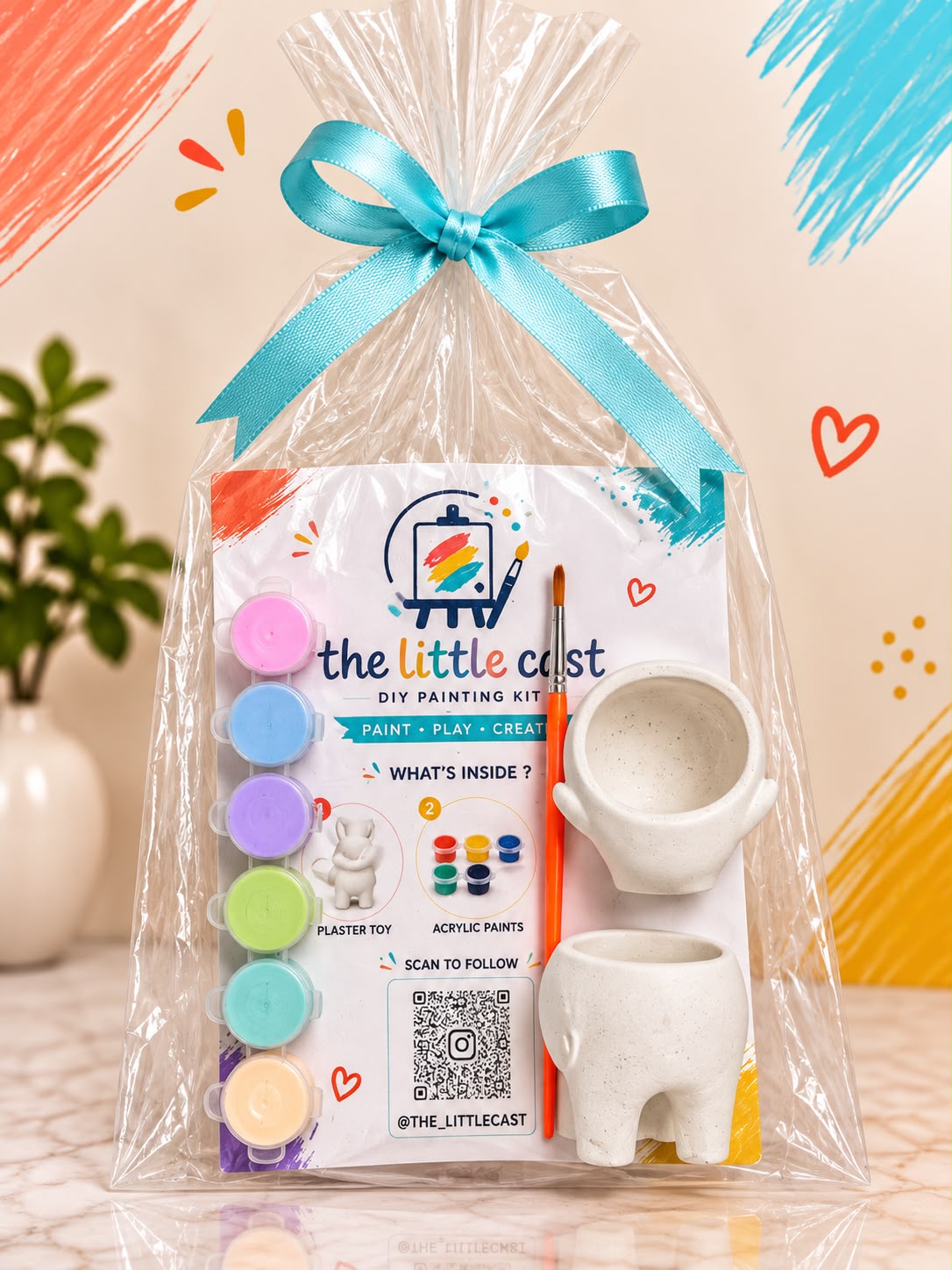 DIY POP elephant diya 🪔 painting kit for kids and adults