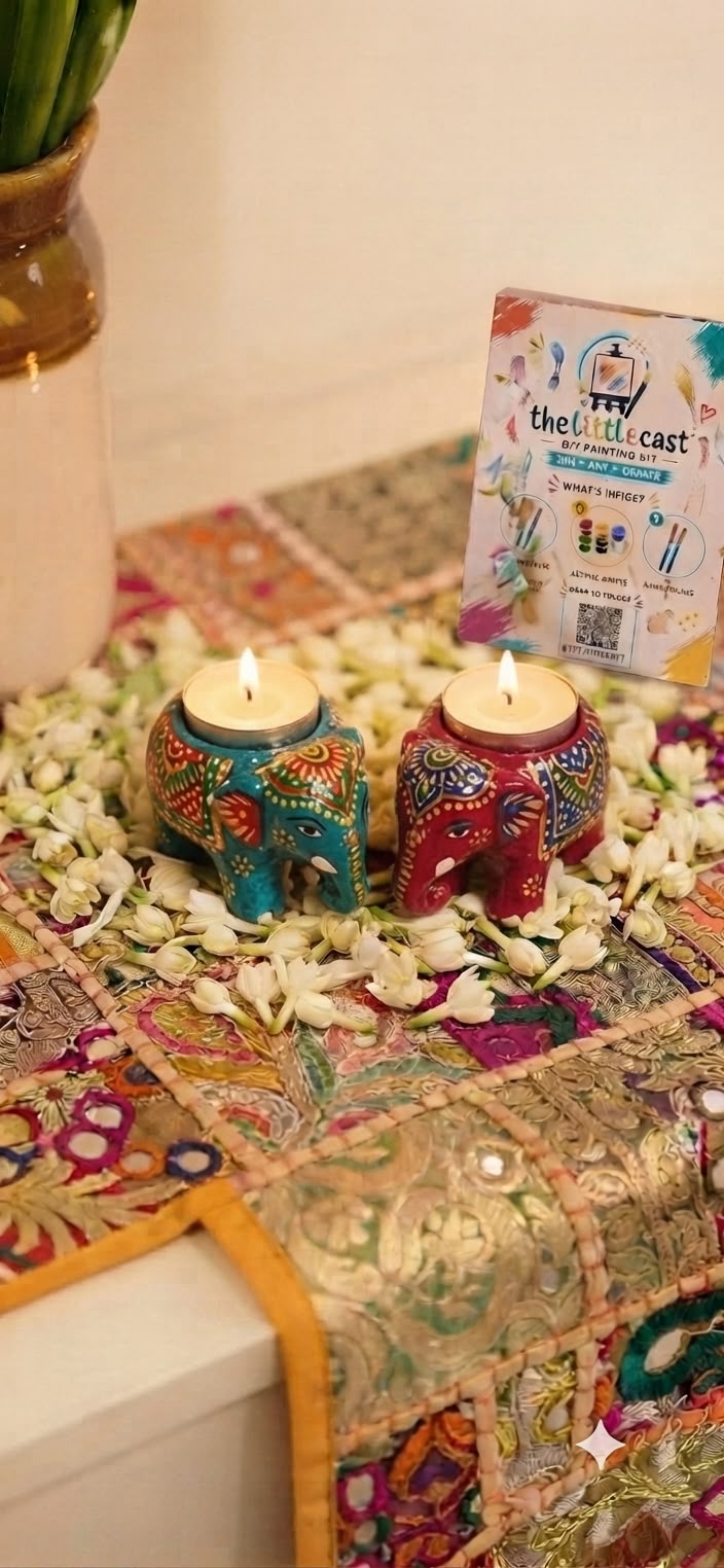 DIY POP elephant diya 🪔 painting kit for kids and adults